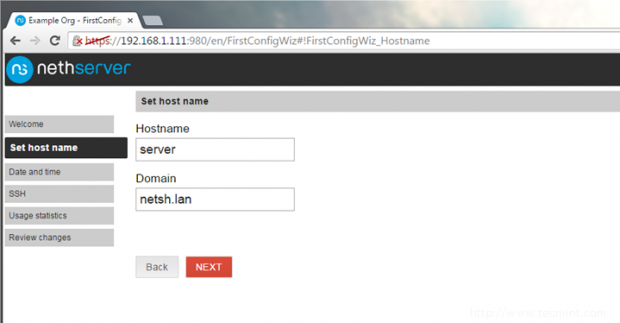 Set Hostname and Domain