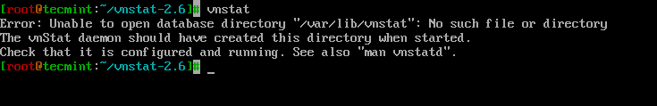 Vnstat Error: /var/lib/vnstat