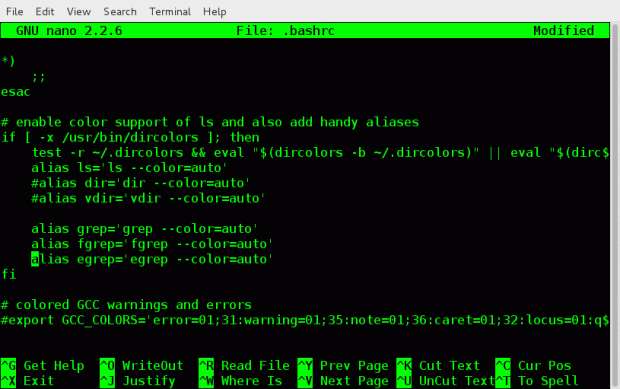 User .bashrc File