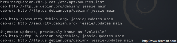 Debian Jessie Sources List