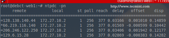 Check NTP Server Information