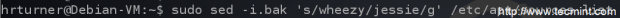 Sed: Wheezy to Jessie Change