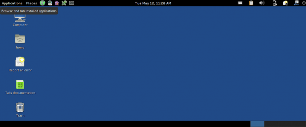 Tails Gnome Desktop
