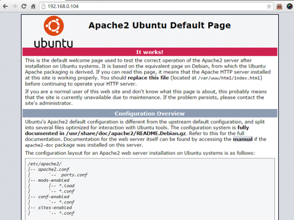 Apache Default Page