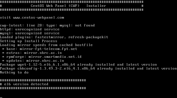 Continue: CWP Installation