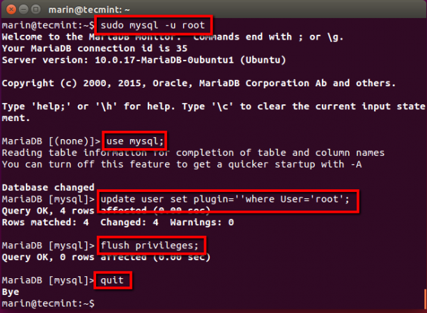 Configure MySQL