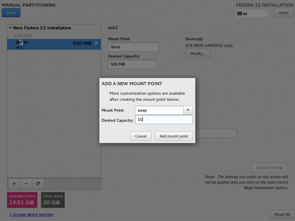 Create Swap Partition