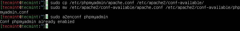 Enable PhpMyAdmin in Apache