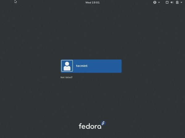 Fedora 22 Login