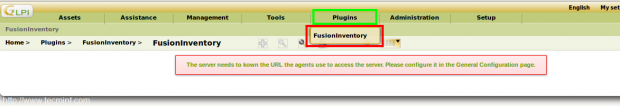 Fusion Inventory Plugin Error