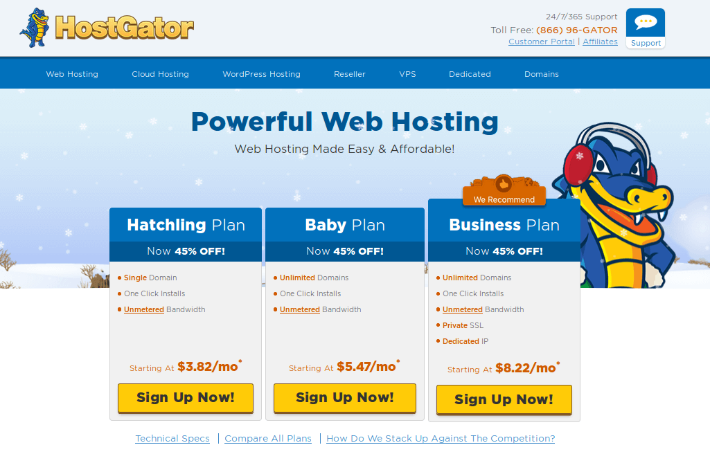 HostGator Hosting Plans