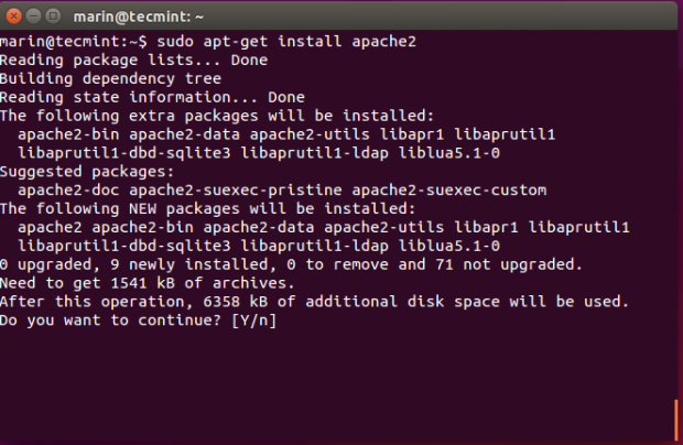 Install Apache on Ubuntu 15.04