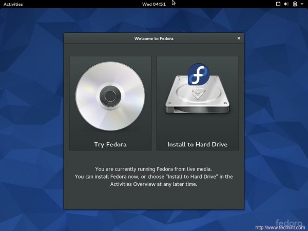 Install Fedora to Hard Drive