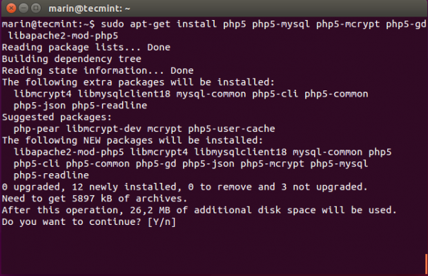 Install PHP on Ubuntu 15.04