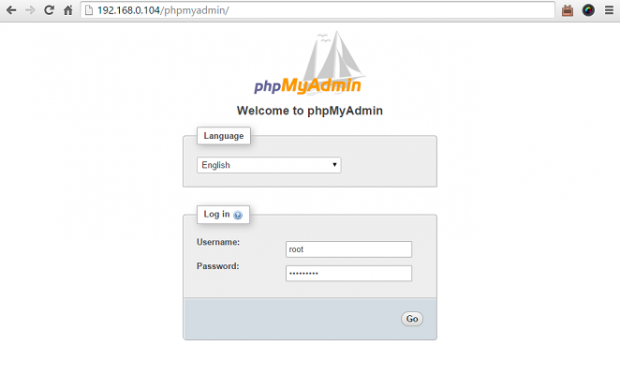PhpMyAdmin Interface