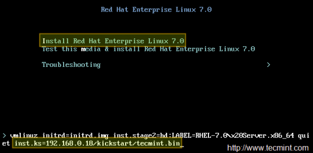 RHEL Kickstart Installation