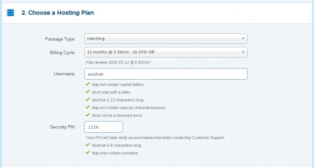 Select Hostgator Hosting Plan