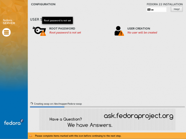 Set Root Password