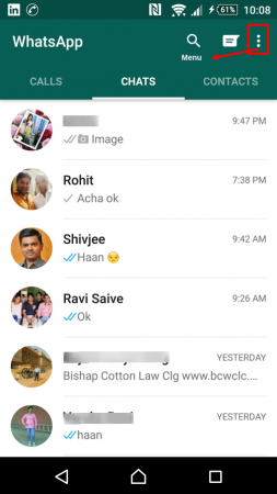 WhatsApp Menu