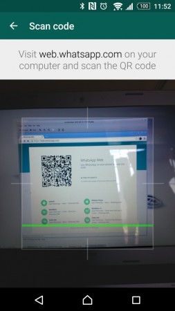 WhatsApp Web QR Code Scan