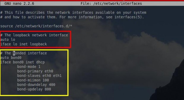 Configure NIC Teaming in Debian