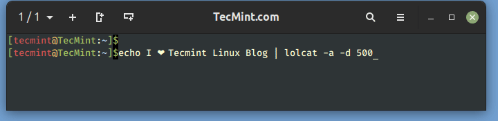Animate Text in Linux