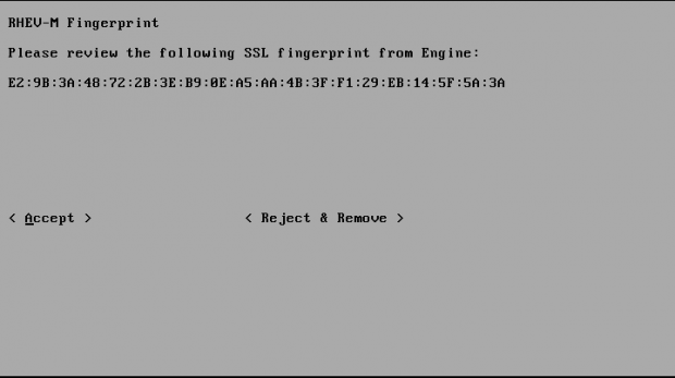 Check RHEV-M Fingerprint