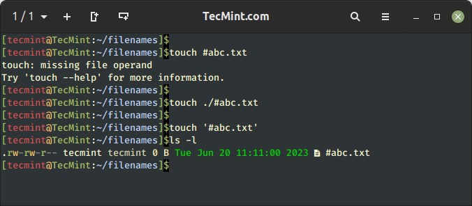 Create Hashed File in Linux