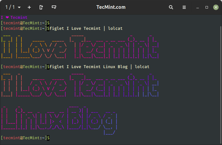 Display ASCII Art in Linux