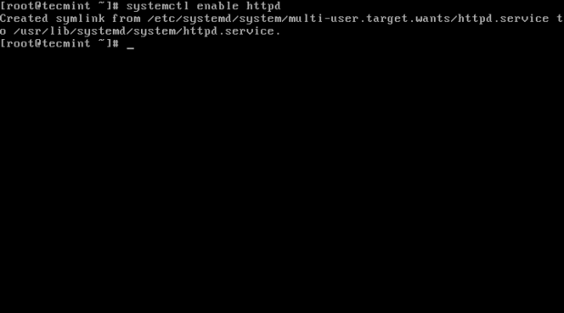 Enable Apache at Boot