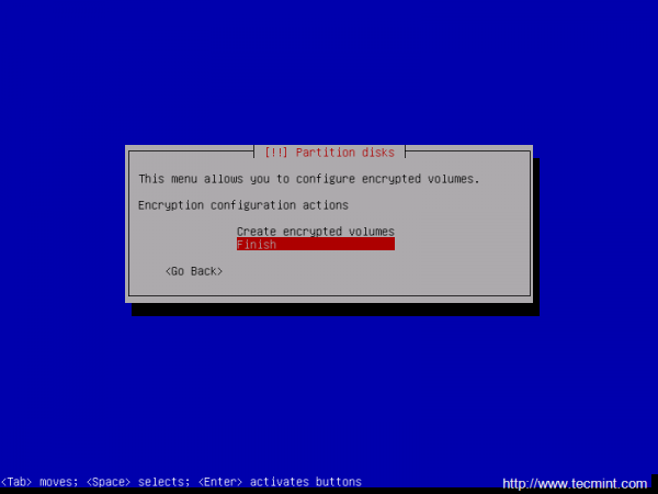Finish Encrypted Partition