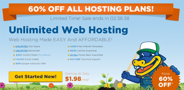 Hostgator 60% Discount