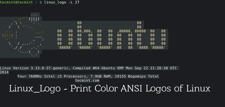 Linux_Logo - Prints Color ANSI Logs of Linux Distro