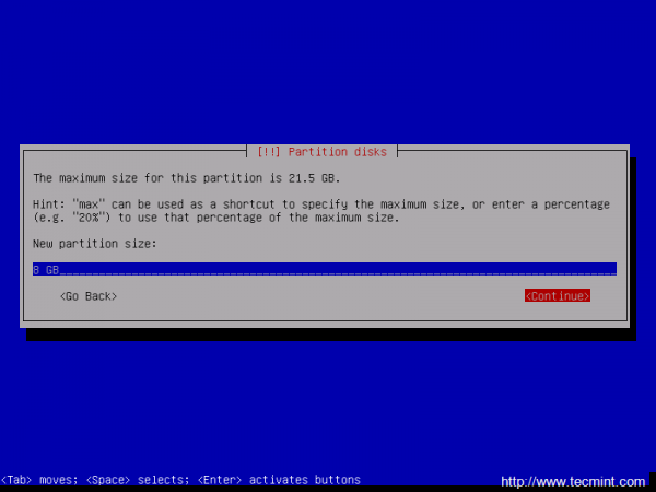 Set Partition Size