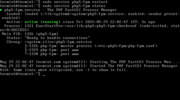 Start Php FPM Service