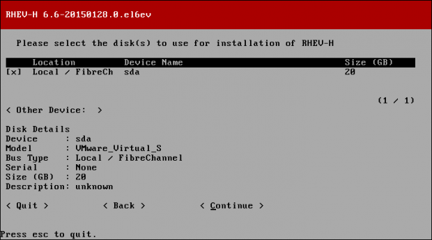 Selected Disk Storage