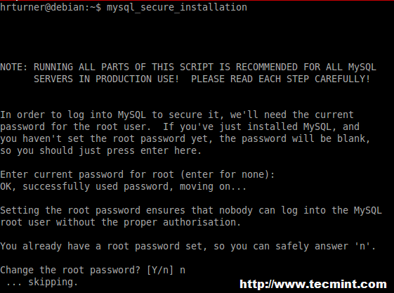 MySQL Secure Installation