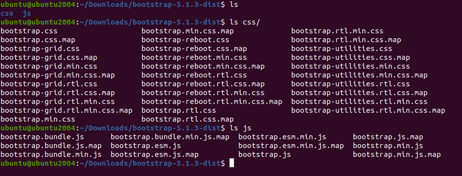 Bootstrap Files in Ubuntu