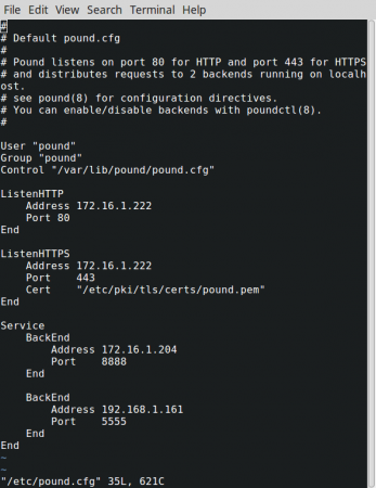 Configure Pound Load Balancer