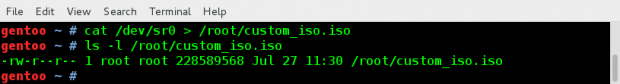  Crear imagen ISO de CDROM en Linux 