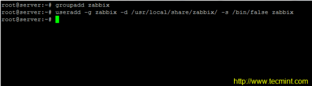 Create Zabbix User and Group