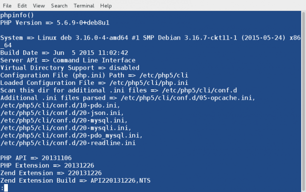 Enable PHP Interactive Mode