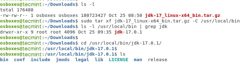 Extract Java JDK