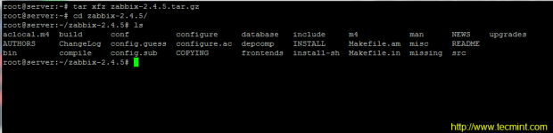 Extract Zabbix Archive