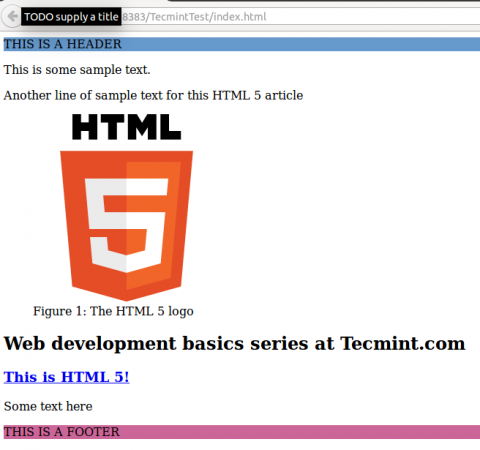 HTML5 Development Page