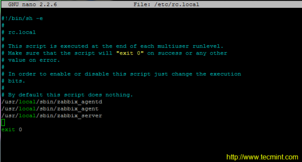 Start Zabbix System Boot