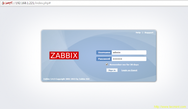 Zabbix Login