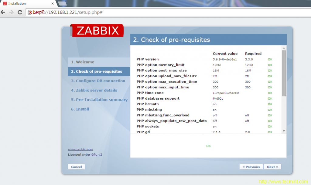 Check Zabbix Pre-Requisites | Tecmint: Linux Howtos, Tutorials & Guides