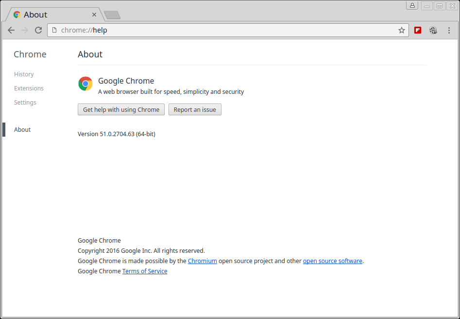 About Google Chrome 51