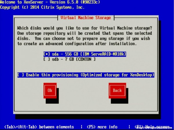 Select XenServer Virtual Machine Storage